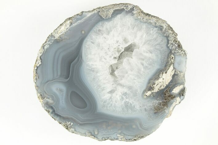 Las Choyas Coconut Geode Half with Banded Agate - Mexico #214214